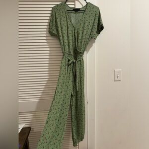Sanctuary brand green floral jumpsuit